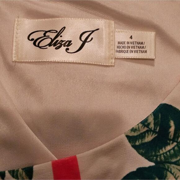 Eliza J Pink and White Floral Stretch Tunic Dress Size 4 Small‎ NWT Retails $128 - Picture 9 of 9